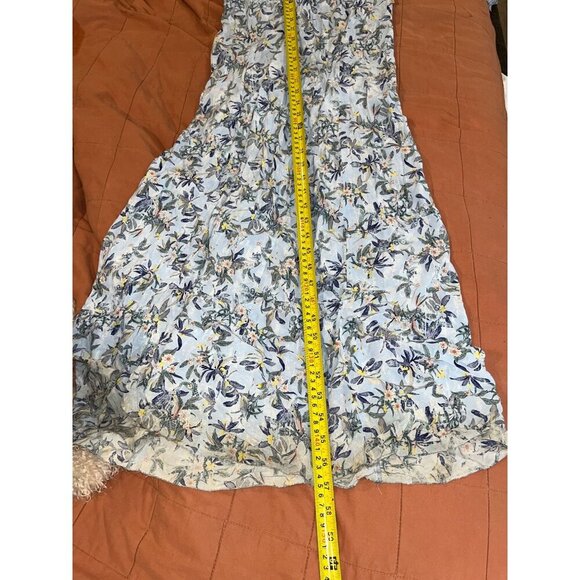 Zadig & Voltaire Blue Long Floral Print Maxi Dress Womens size Small - Picture 9 of 10